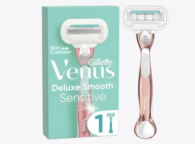 Gillette Venus Deluxe Smooth Sensitive Rasierer in Rosegold