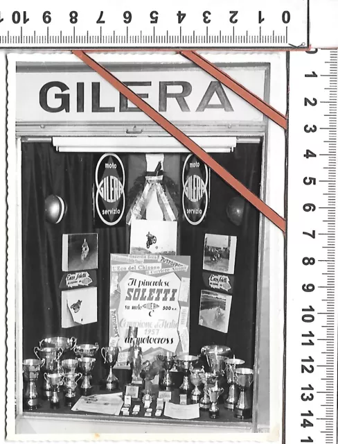 301/17 -1957 - Gilera orig photography - Italian motocross champion Enzo Soletti-