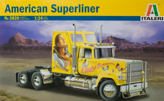 Italeri 3820 1/24 Scale Model Truck Kit U.S American Superliner
