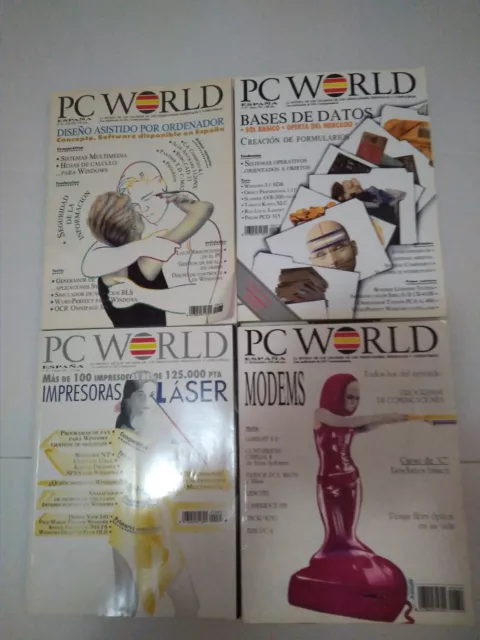 Pc World España. Lote 10 revistas informática retro vintage. 1989 1991 1992 1993