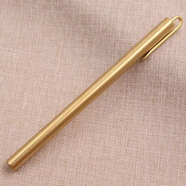 EDC 1PC Creative Brass Kugelschreiber Portable 140*10MM Schreibstift mit Clip
