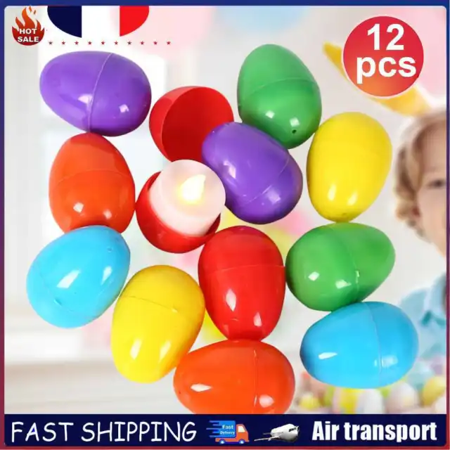 12pcs Easter Candles Battery Operated Glow in The Dark Eggs for Home Room Indoor