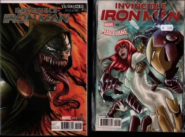 INVINCIBLE IRON MAN 2015-2016 • Volume 2 • Marvel • USA • #5,8,11 alle Variant