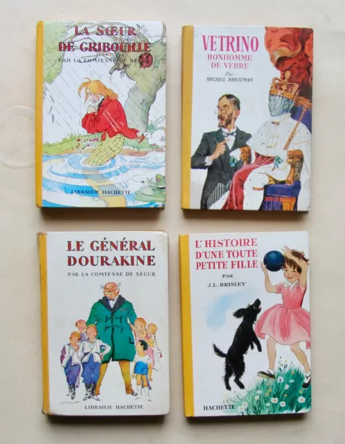 lot de quatre livres Bibliothèque hachette comtesse de Ségur Brisley Breitman