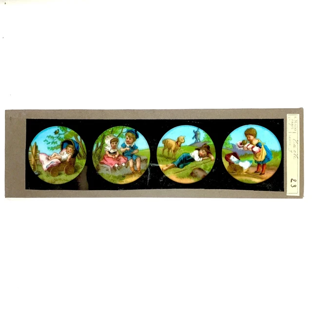 12 Plaques De Verre E.MAZO 250 Pour Lanterne Magique - Tableaux (Parfait état)