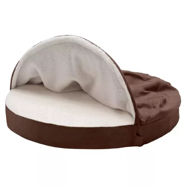 Bed Dog Hooded Donut Pet Large Round Self Warming Anti-Anxiety Cozy Blanket