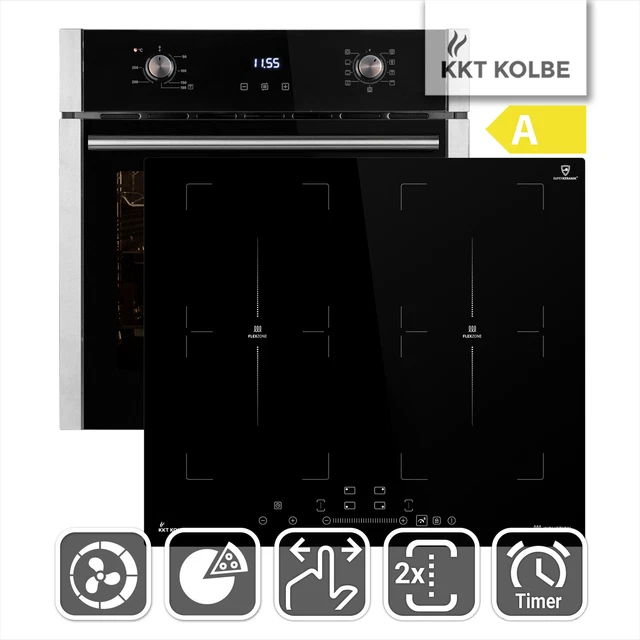 Cuisinière: 60cm Four encastrable EB8005ED + 59cm Plaque Induction IND5904FZ