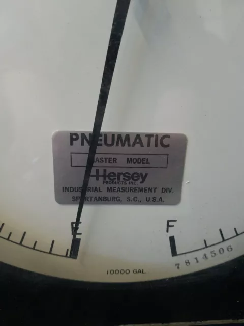 Hersey Pneumatic Master Model 0-10,000 Gal Pressure Gauge 3