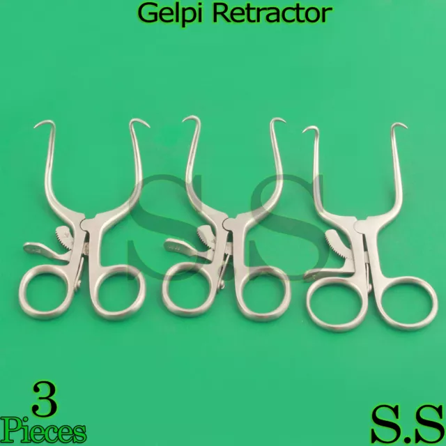 3 Pieces of Pediatric Gelpi Retractor 3.5" Surgical Instruments