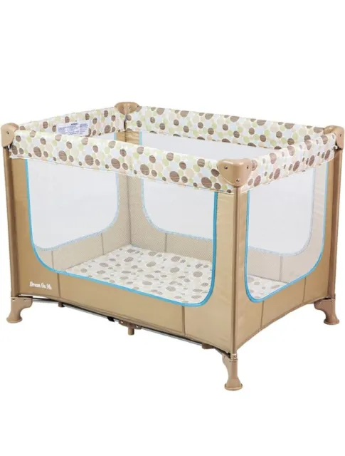 Dream On Me Zodiak Portable Playard with Carry Bag , Coffee And Blue