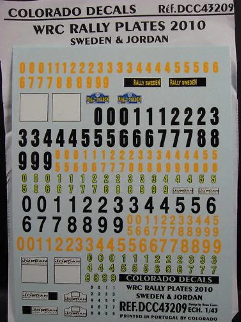 DECALS 1/43 FORD FOCUS WRC 1999 RALLYE MONTE-CARLO / SUEDE - COLORADO