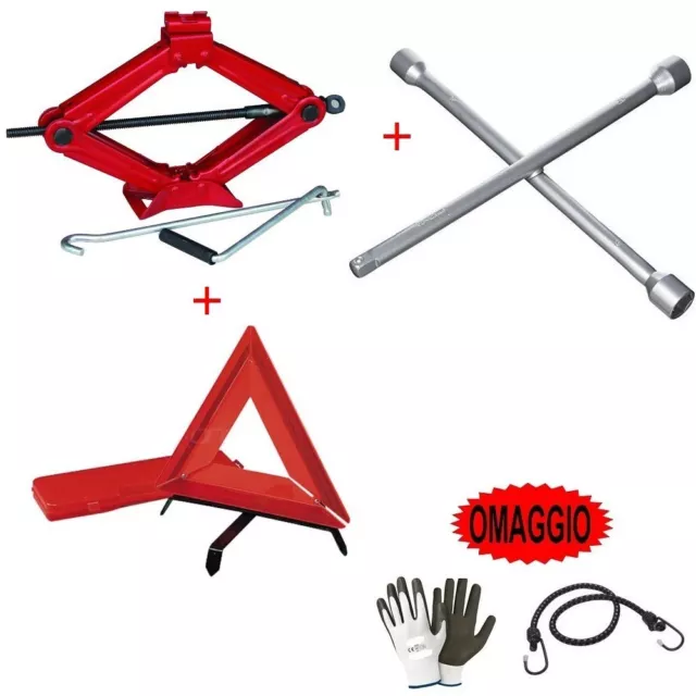 Per  Mahindra              Kit Per Auto Cric 2T+Chiave+Triangolo