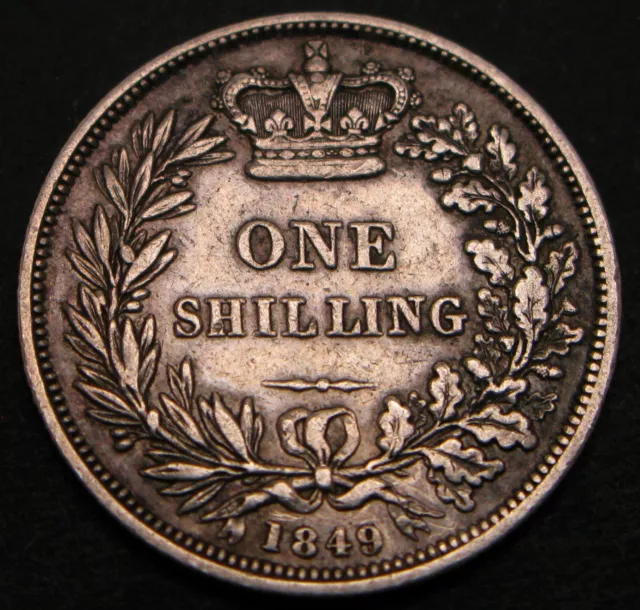 GREAT BRITAIN Shilling 1849 - Silver 0.925 - Queen Victoria - VF+ - 4352 *