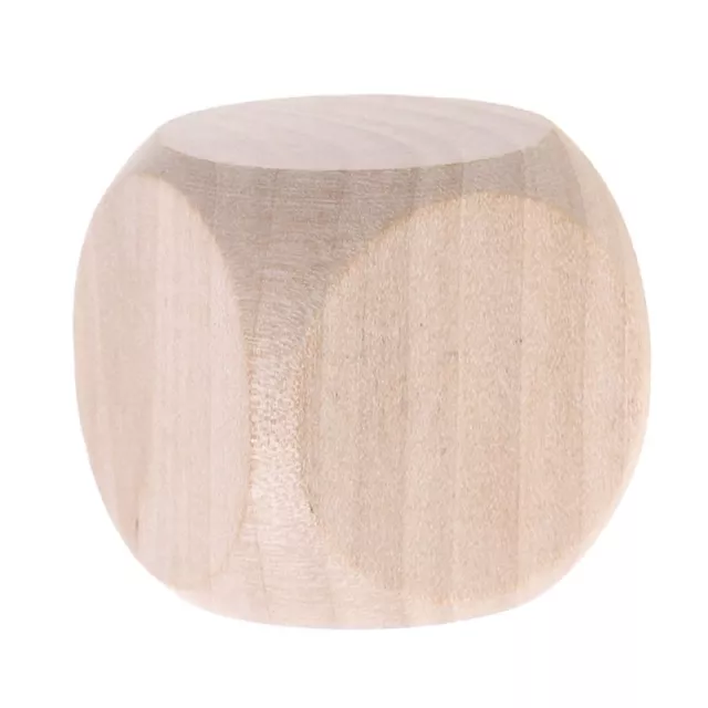 Blank Wooden Dice Unfinished Square Block 6 Sided Wood Cubes with Rounded Corner