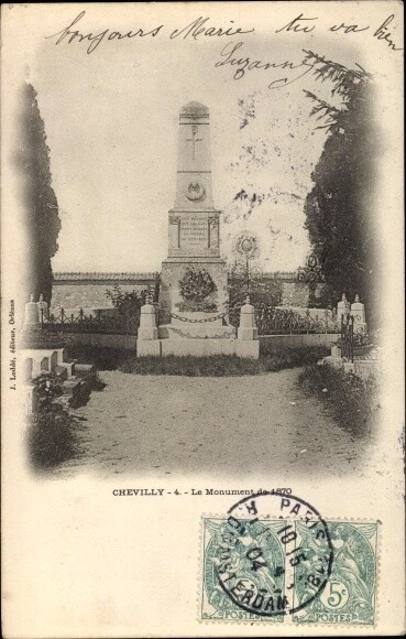 AK CHEVILLY LOIRET, Le Monument de 1870 2687984 EUR 2,50 PicClick DE
