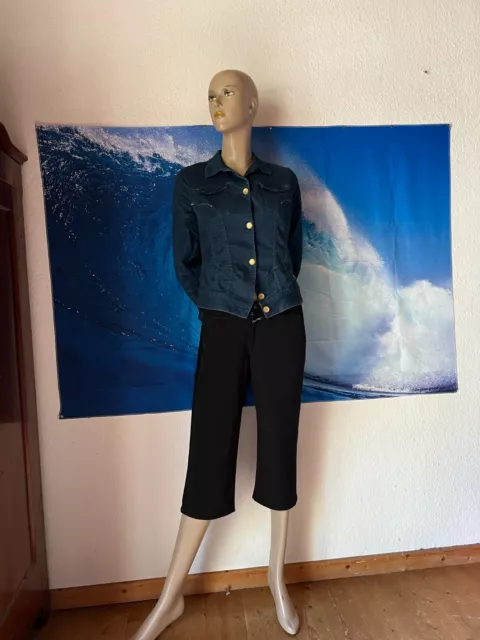 Bermuda Le Jean de Marithe Franciose Girbaud Stiefelhose schwarz Stretch 42