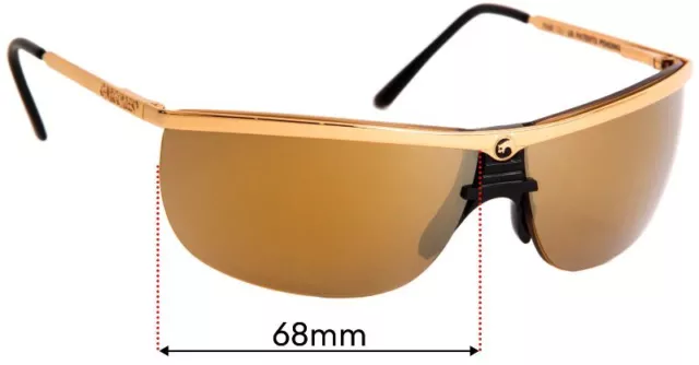 SFx Replacement Sunglass Lenses fits Gargoyles Legend - 68mm Wide