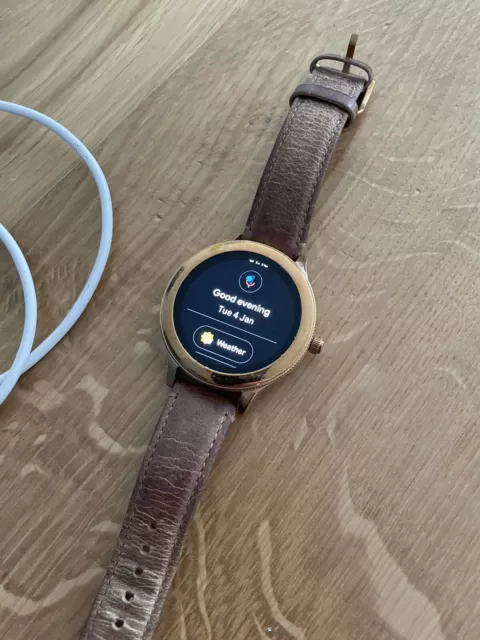 FOSSIL GEN 3 ladies Smartwatch Q Venture rose gold with brown leather ...