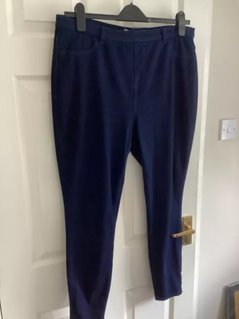 LADIES JERSEY DENIM leggings from Next. Dark blue. Size 18 Regular £6.00 -  PicClick UK