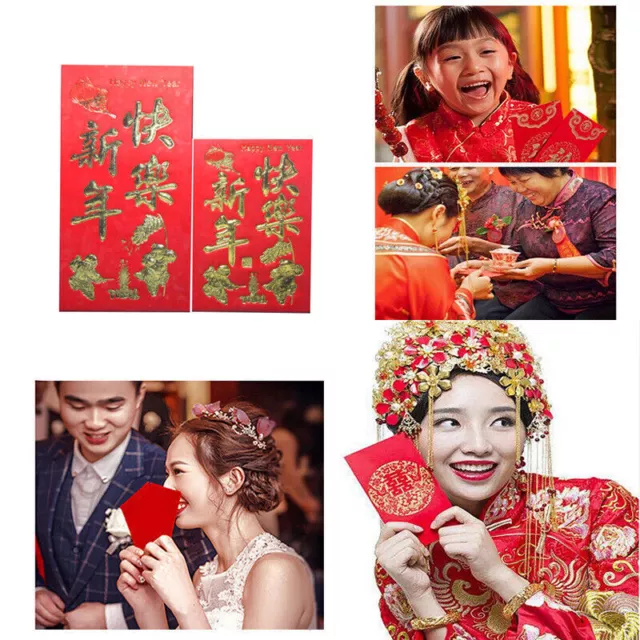 Set of 6 - Chinese New Year Red Pocket Money Envelope Lucky Money Envelopes