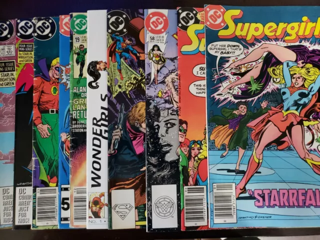Mixed DC Copper Age Comic Lot (10) Supergirl Wonder Woman Girls Green Lantern