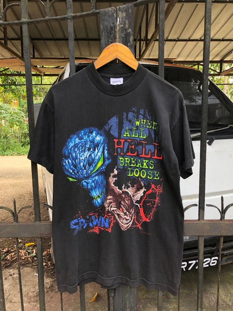 Vintage 90s Movie Spawn Stanley Black 100% Cotton T shirt LB1766