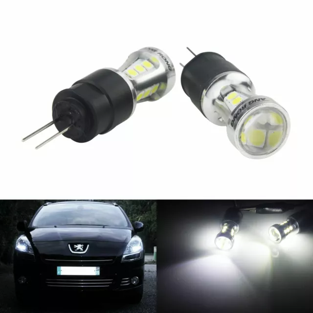 2 Ampoules LED HP24 Feux de jour diurne Roulage Blanc Peugeot 3008 5008 2009-up