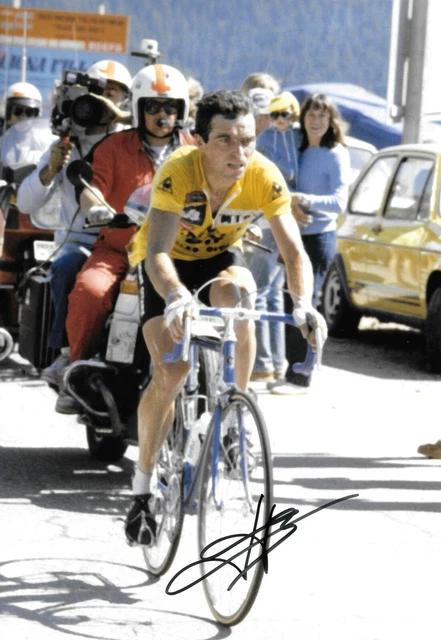 Photo 6x4 signée à la main Bernard Hinault Tour de France autographe