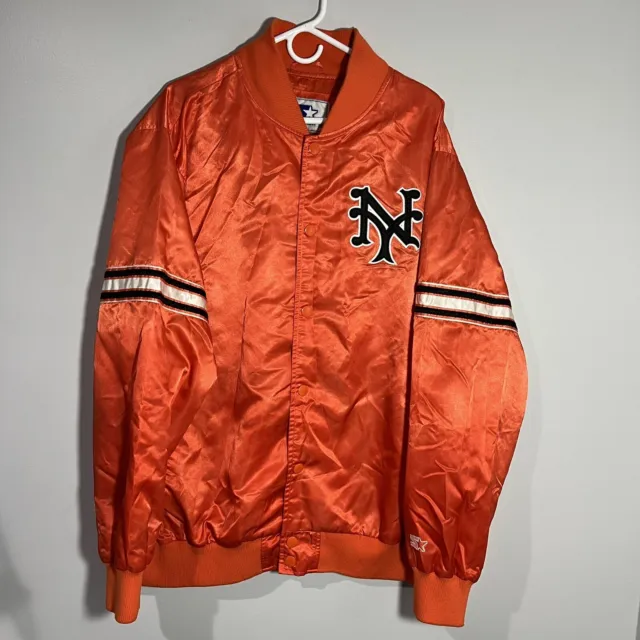 Vintage Starter MLB NY New York Mets Baseball Orange Varsity Jacket Mens 2XL