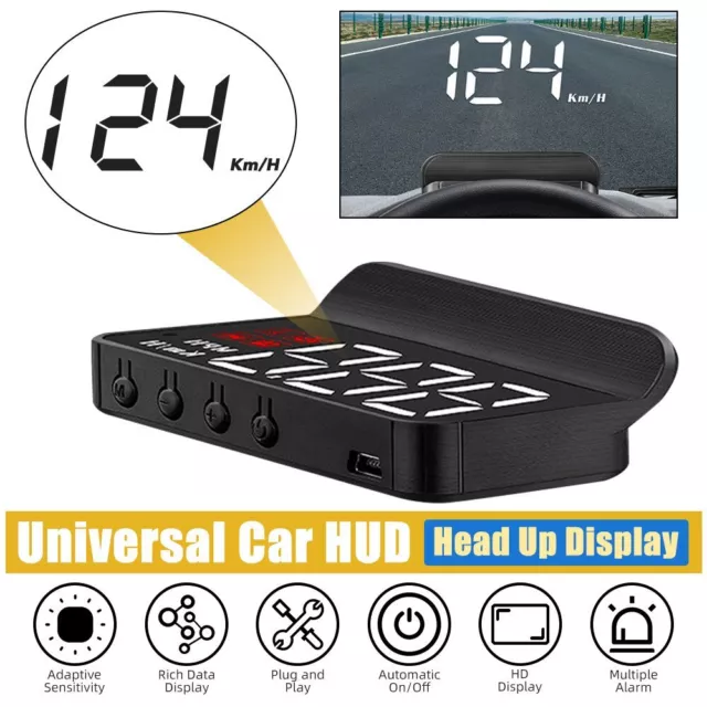 Universal OBD2 II HUD Head UP  Speedometer Digital Display Car Speed Warning