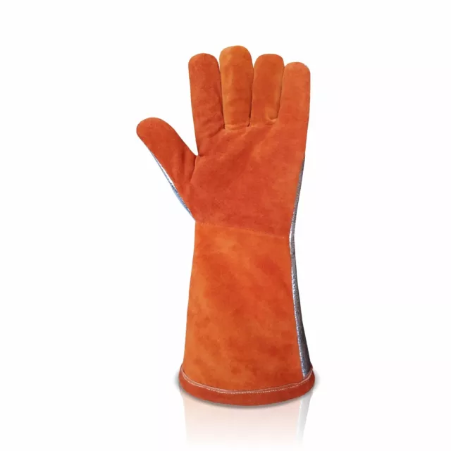 AMULAND Aluminized Welding Gloves Heat Shield Glove Oven Security