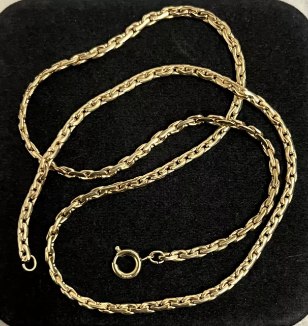 17.5g 12k Gold Filled 22” Boston C Link Chain 3.3mm Necklace Gf Vtg Victorian