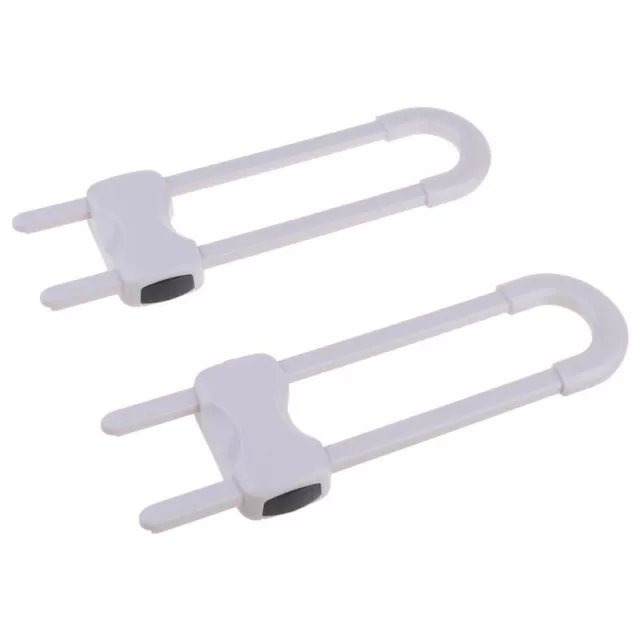 2PCS U Cabinet Cupboard Safety Locks Baby Kids Safety Care