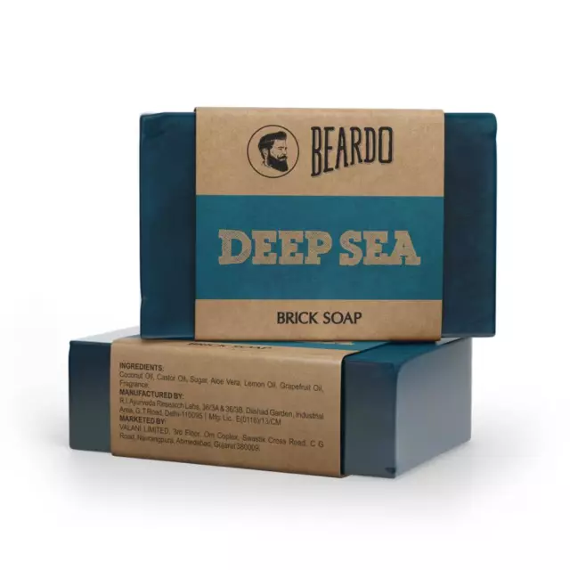 Beardo Deep Sea Brick Soap (125 gm) free shipping 3