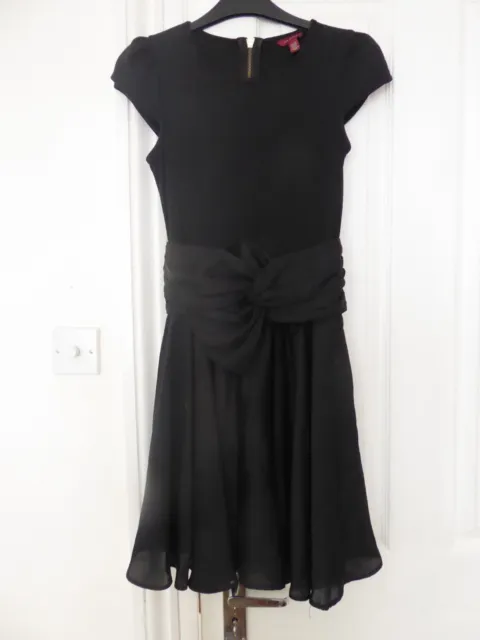 Ted Baker - Black satin party / Coctail Dress Ted Baker Size 0 UK 8