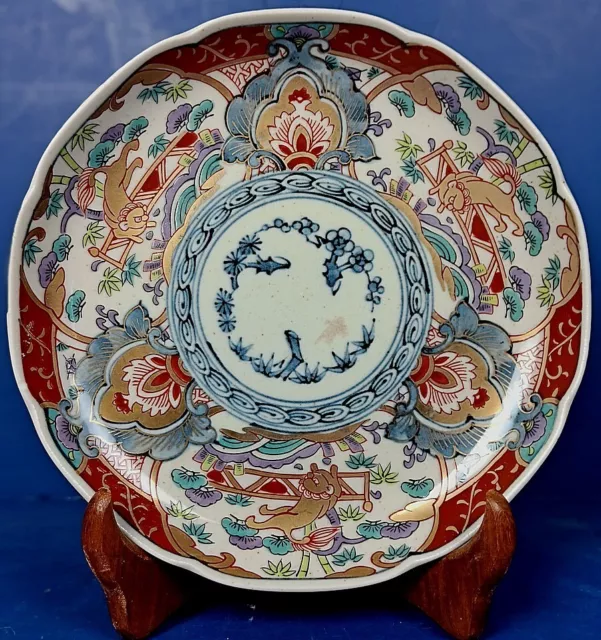 EARLY 19th CENTURY JAPANESE EDO PERIOD IMARI PORCELAIN ‘THREE FRIENDS’ PLATE #2