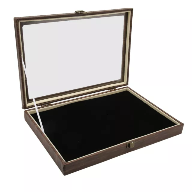 Pin Collection Display Box Dustproof Glass Large Capacity Badge