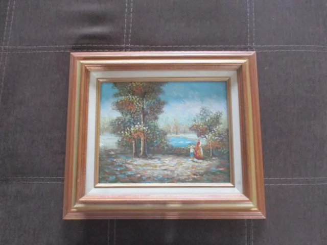 Framed Vintage Oil on Board Landscape Painting Signed by Alan Walters