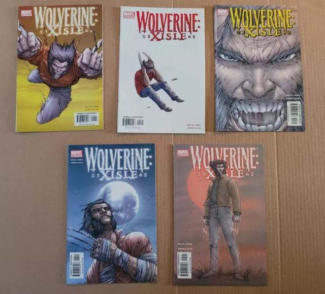 Wolverine Xisle 1 2 3 4 5 Complete 2003 Set X-Men High-Grade Marvel Lot of 5