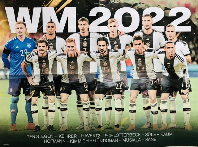 XXL DFB TEAM Germany FIFA World Cup 2022 Qatar Fan Poster Poster Fan ...