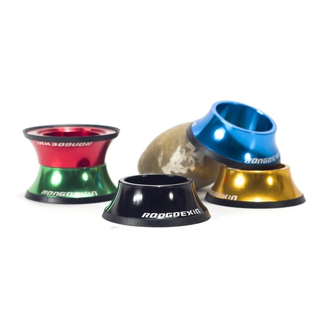 Lot De 6 Entretoises Casque Vélo 28,6 Mm - Alliage Aluminium Pour VTT, Route, BMX - Noires