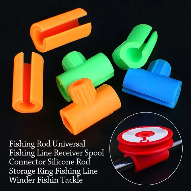 Fishing Line Winder Silicone Rod Storage Spool Connector Fishing Line Receiver