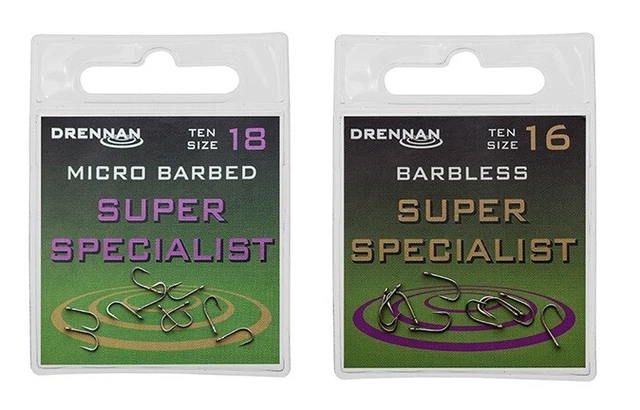 Drennan Match & Coarse Fishing "Super Specialist" Hooks - All Sizes