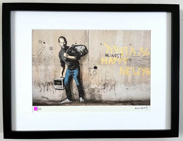 Banksy Original M Arts Edition Lithographie Signée Numérotée /150 + CADRE INCLUS