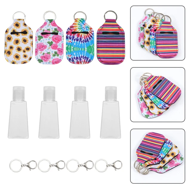 1 juego de botellas de loción botella de niebla fina llavero botellas recargables