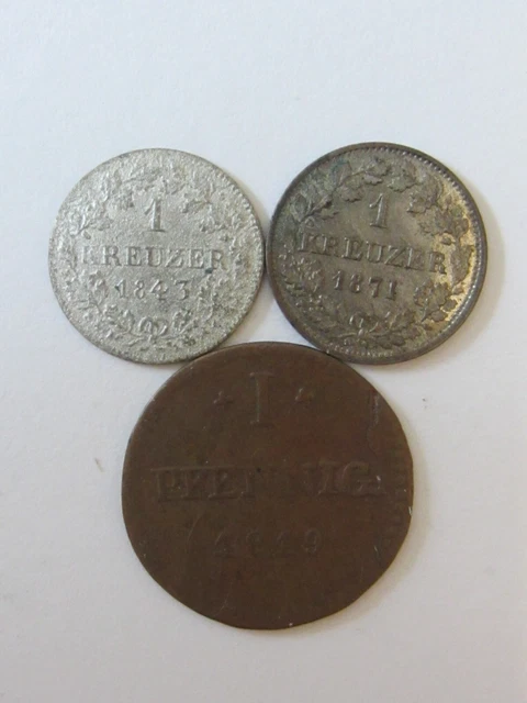 German States (Hesse-Darmstadt) 3 Coins