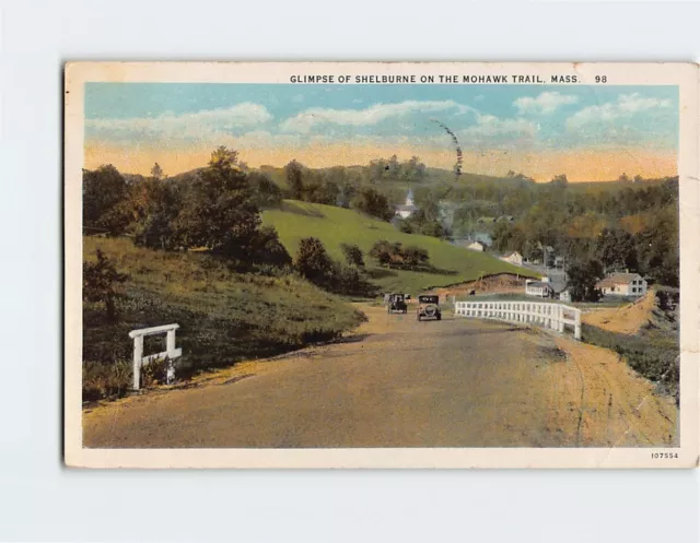 Postcard Glimpse Of Shelburne On The Mohawk Trail, Massachusetts