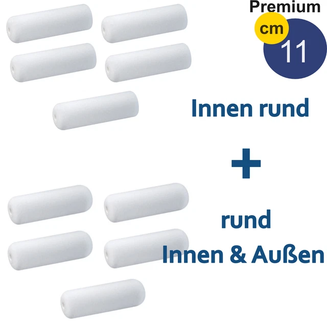 Set 10 Tlg lackierwalze Schaumwalzen Farbrolle Lackwalzen Lackrolle Schaumwalze