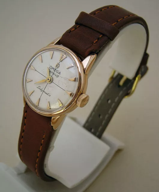 OMEGA OROLOGIO ORO ROSE 18 Kt  EPOCA ANNI '60 AUTOMATIC GOLD VINTAGE WATCH 2