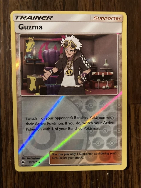 Guzma (Reverse Holo) - Burning Shadows 115/147 Uncommon Pokemon Card Near Mint
